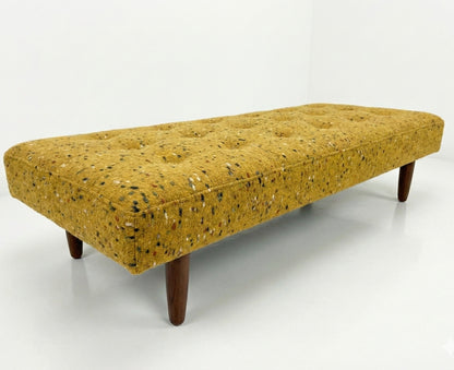 Mid Century Day bed lounge sofa teak cigar legs Custom Upholstery