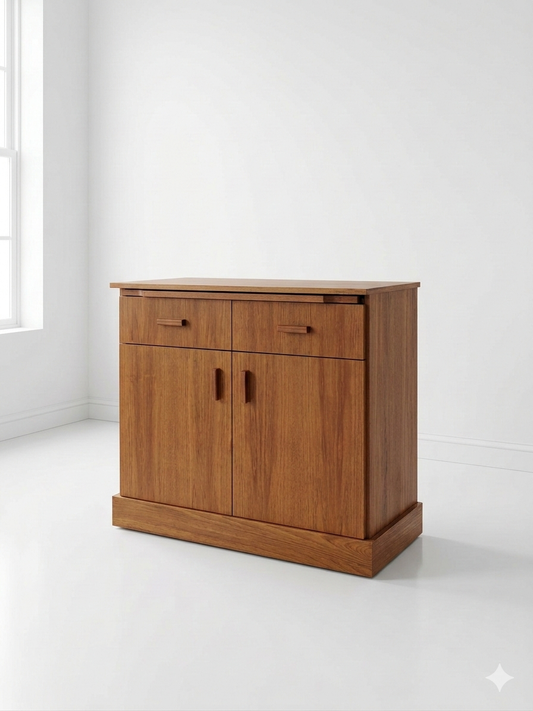 Parker Teak Liquor Cabinet with Pull-Out Bar