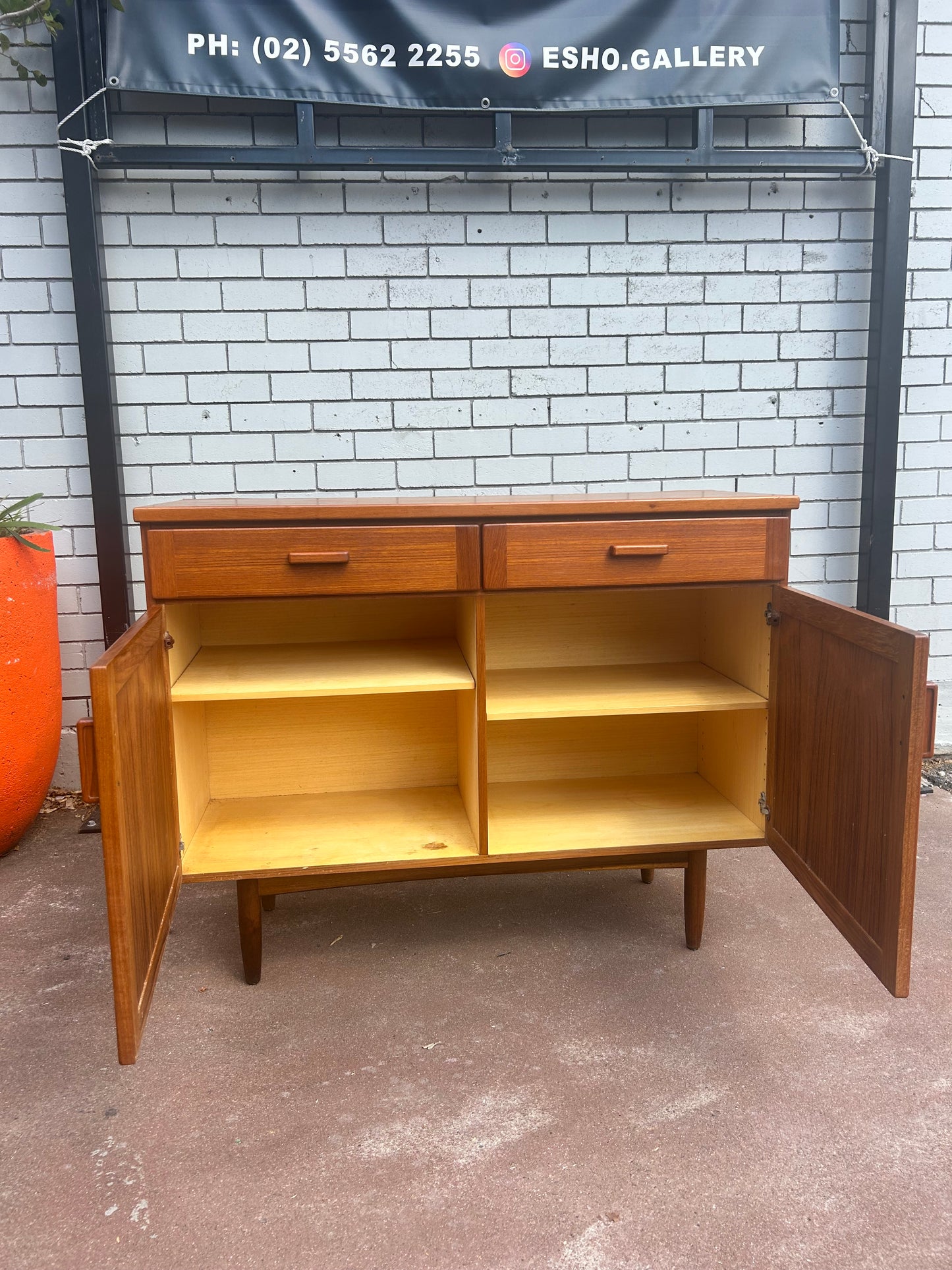 Parker Mid Century two door sideboard cabinet buffet