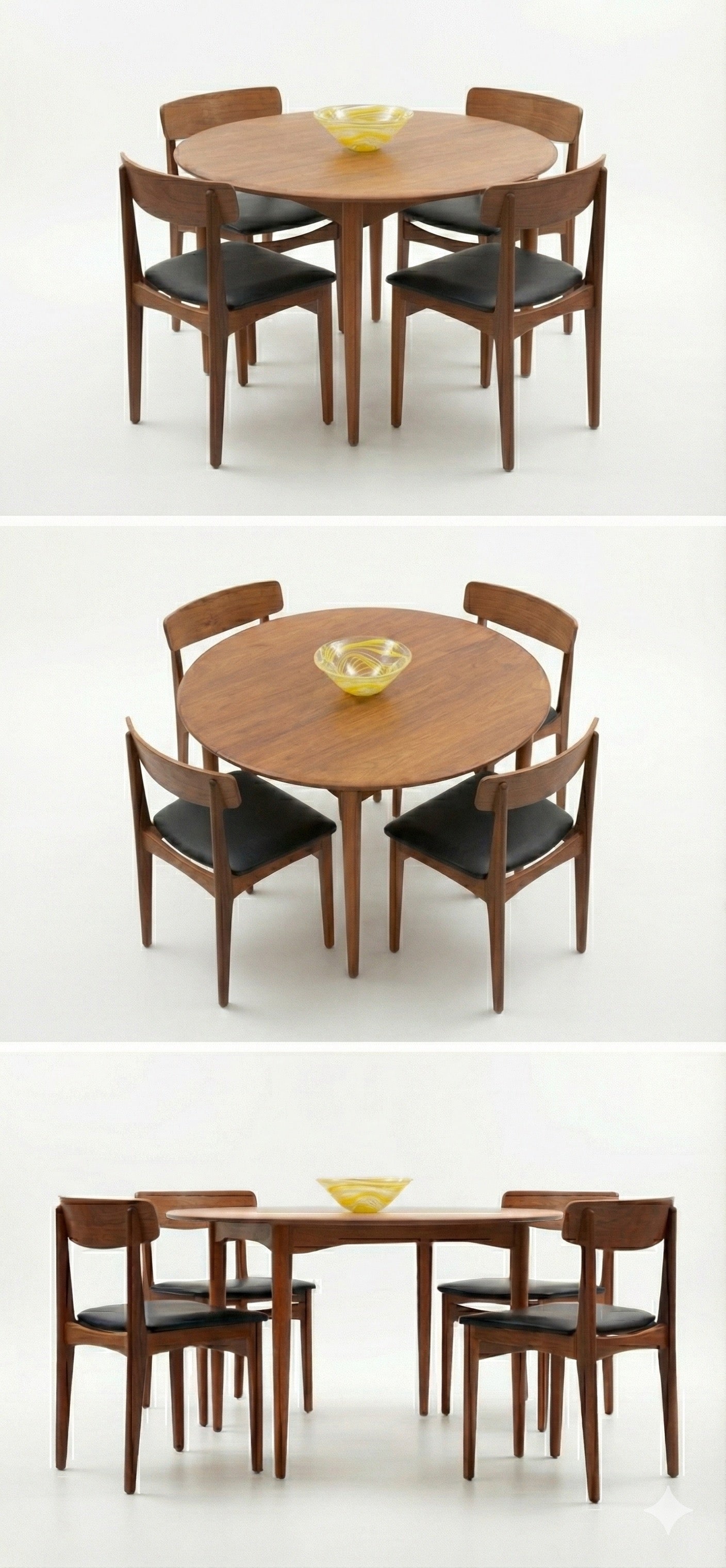 Mid Century Nordic Parker Round Dining Table