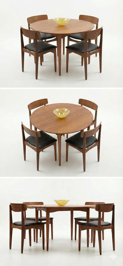 Mid Century Nordic Parker Round Dining Table (7/10 condition)