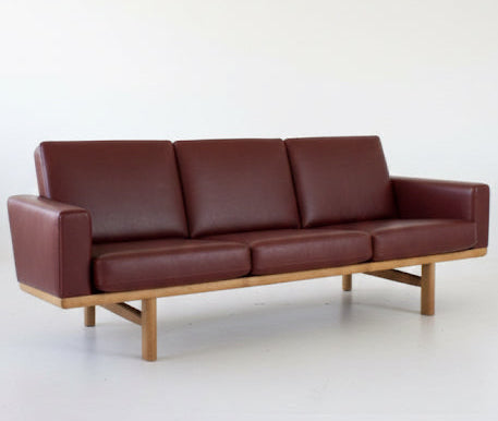 Mid Century Hans Wegner Sofa lounge seat GE 236/3 oak frame Custom Upholstery