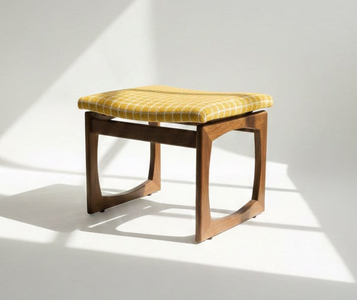 G Plan Teak Frame Quadrille Vanity Stool Custom Upholstery Order