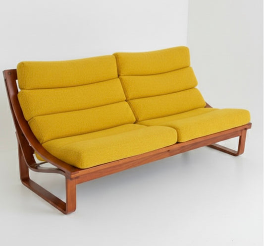 Mid Century Tessa T4 Fred Lowen sling frame bentwood teak Custom Upholstery 3-4 week lead time