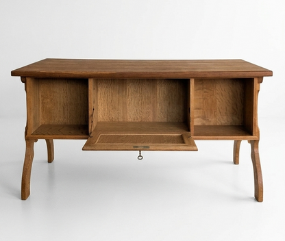 Mid Century Danish Henning  Kjærnulf oak desk retro vintage storage