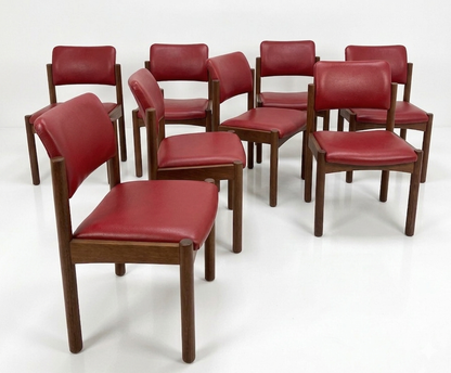 Mid Century Chiswell teak chairs set of 8 retro Custom order new upholstery