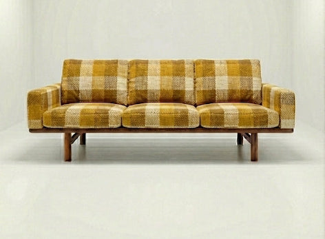 Mid Century Hans Wegner Sofa lounge seat GE 236/3 oak frame Custom Upholstery