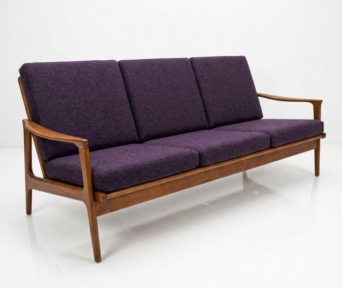 Mid Century Parker model 163 retro three seater sofa teak Custom Order Lounge