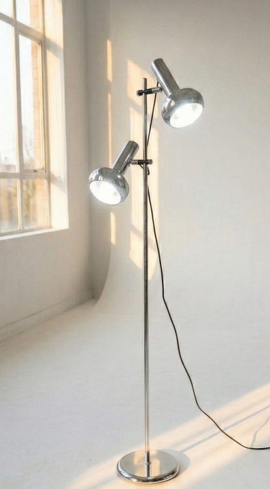 Mid Century Chrome Oslo floor Lamp