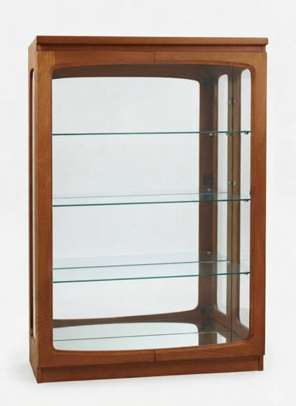 Chiswell Glass China cabinets pair Golden Teak