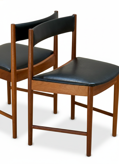 Sold Mid Century Mcintosh dining chairs teak retro short seating suits T 21 dining table set of six