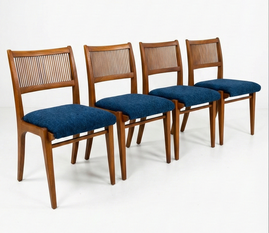 Mid Century American Drexel by John Van Koert Walnut chairs set of four CUSTOM ORDER