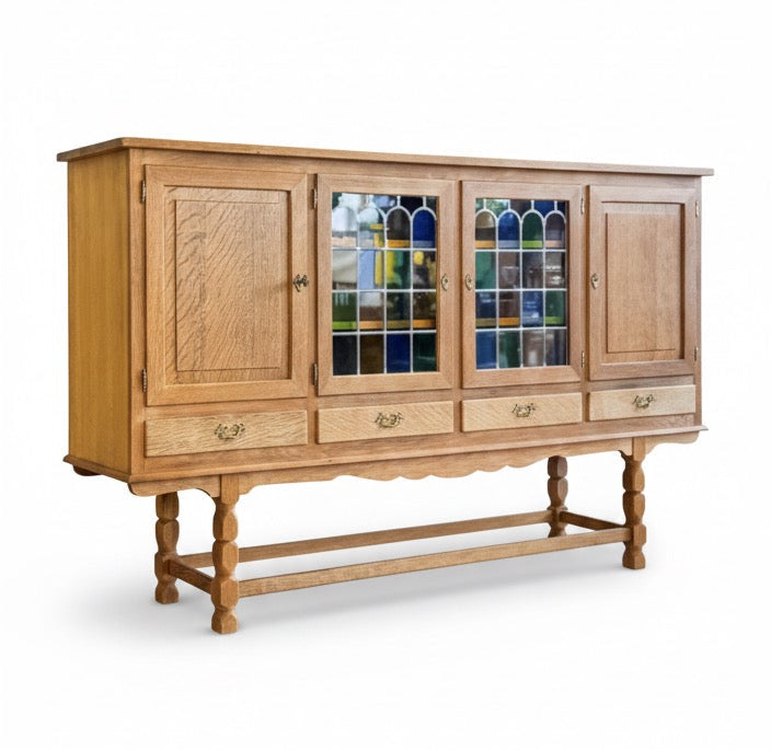 Mid Century Danish Oak High board by Henning Kjaernulf