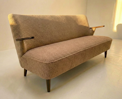 Mid Century Danish lounge sofa teak frame Custom Upholstery 3-4 week lead time