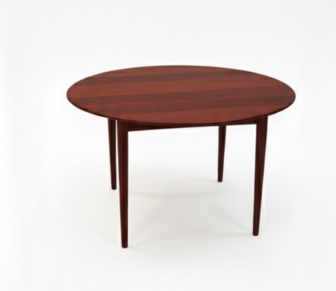 Mid Century Parker 1970s teak blackwood round nordic extension circle table Custom Finish 2-3 week lead time