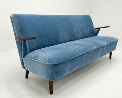 Mid Century Danish lounge sofa teak frame Custom Upholstery 3-4 week lead time