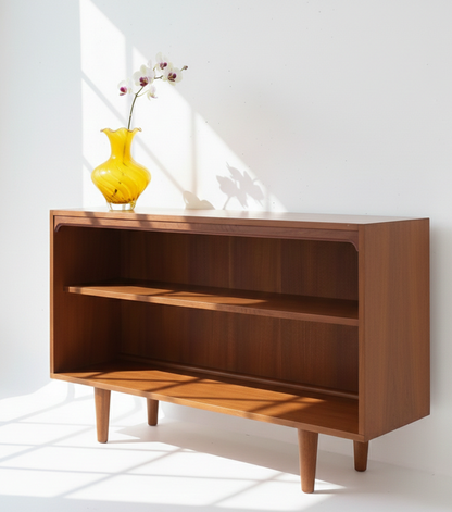 Mid Century Chiswell Teak low bookshelf storage unit mcm retro
