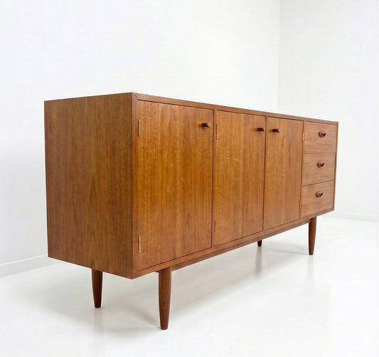 Mid Century Chiswell sideboard knob handle golden teak mcm retro storage 1960s Custom Refinish