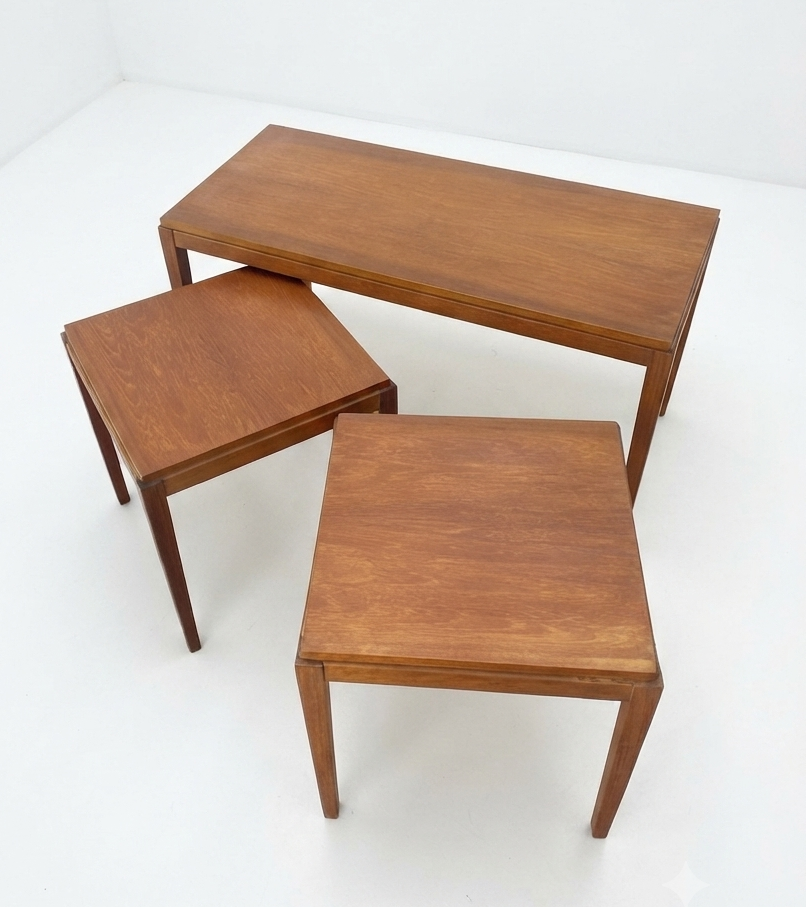 Mid Century Parker Nordic tables Blackwood nest coffee table 1970s Australian