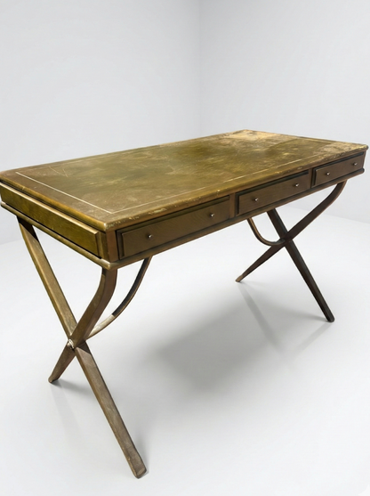 Mid Century John Duffecy X frame Desk hallway entry table