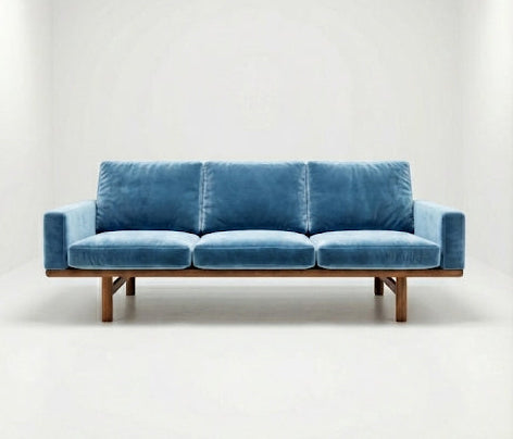 Mid Century Hans Wegner Sofa lounge seat GE 236/3 oak frame Custom Upholstery