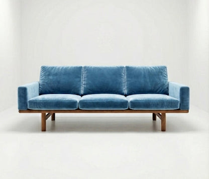 Mid Century Hans Wegner Sofa lounge seat GE 236/3 oak frame Custom Upholstery