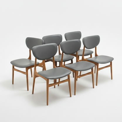 Mid Century Australian Elite Dining Chair Set of Six Custom Upholstery 3 - 4 week lead time MCM