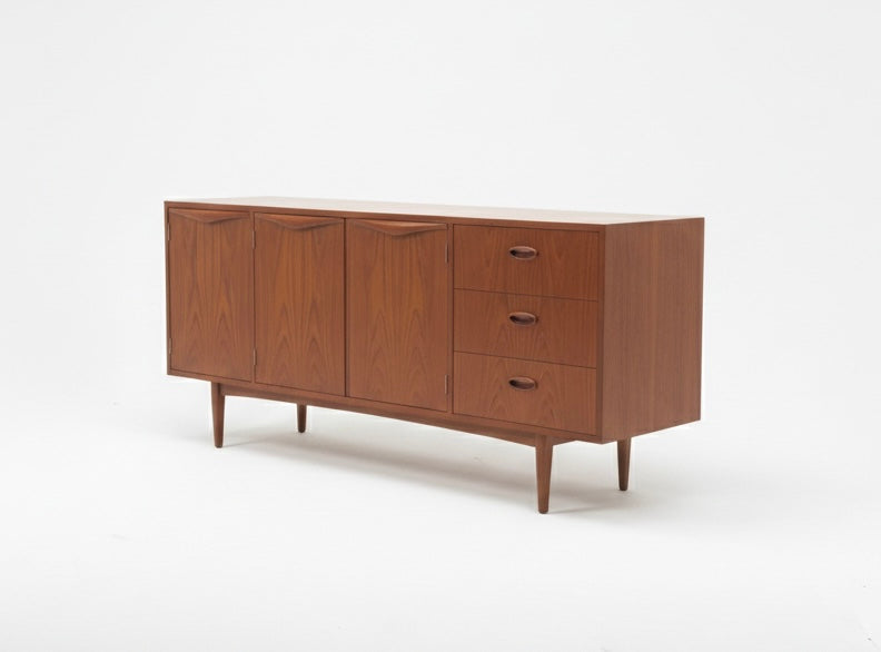Mid Century Chiswell Iconic Wave sideboard teak storage cabinet retro mcm 1960s