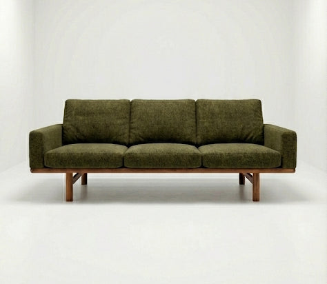 Mid Century Hans Wegner Sofa lounge seat GE 236/3 oak frame Custom Upholstery