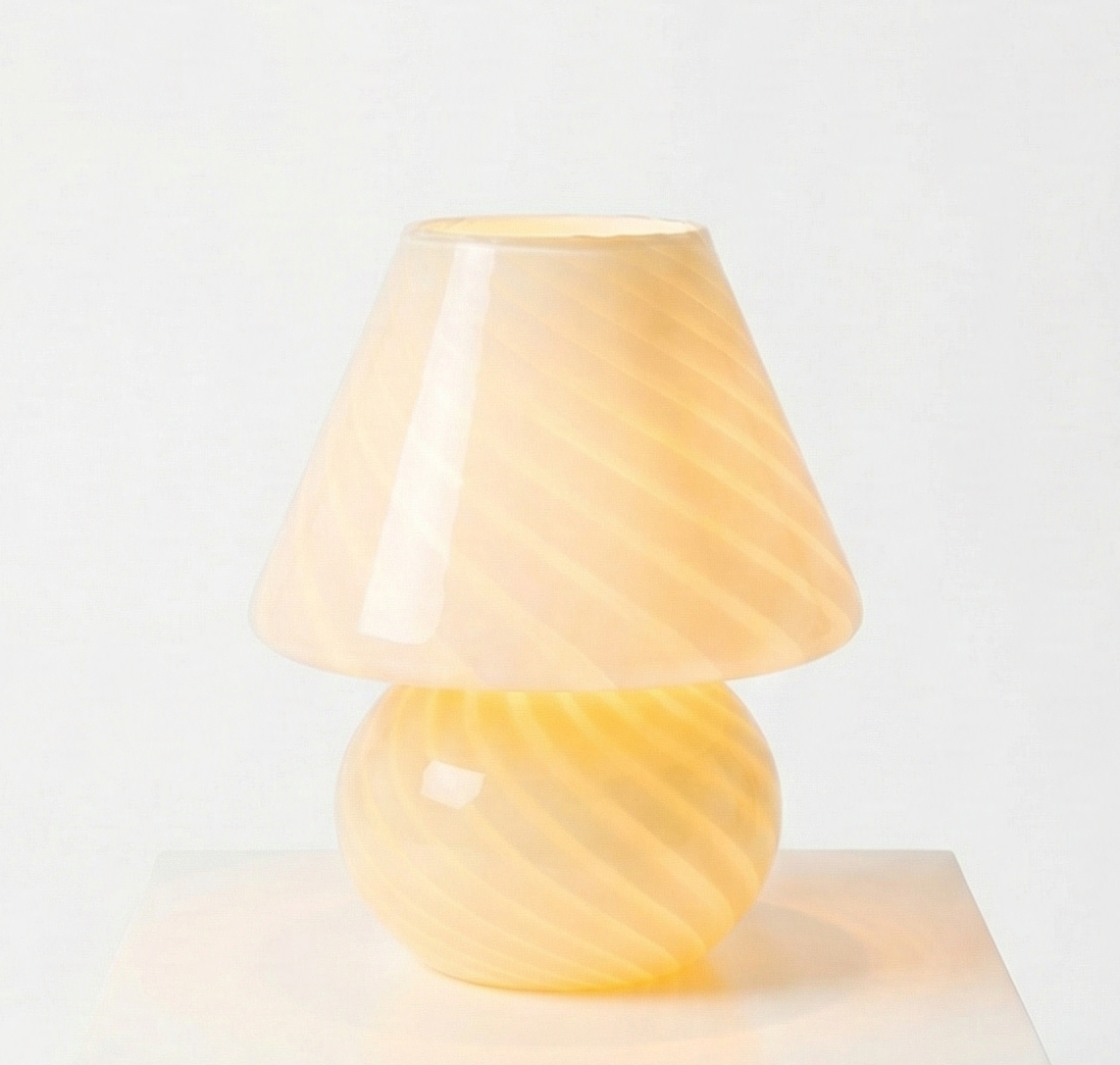 Mid Century Murano Vetri Venini Mushroom Lamp Italy 1970s