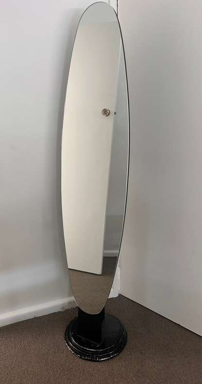 Vintage Lip Stick 1970s Oval Standing Mirror