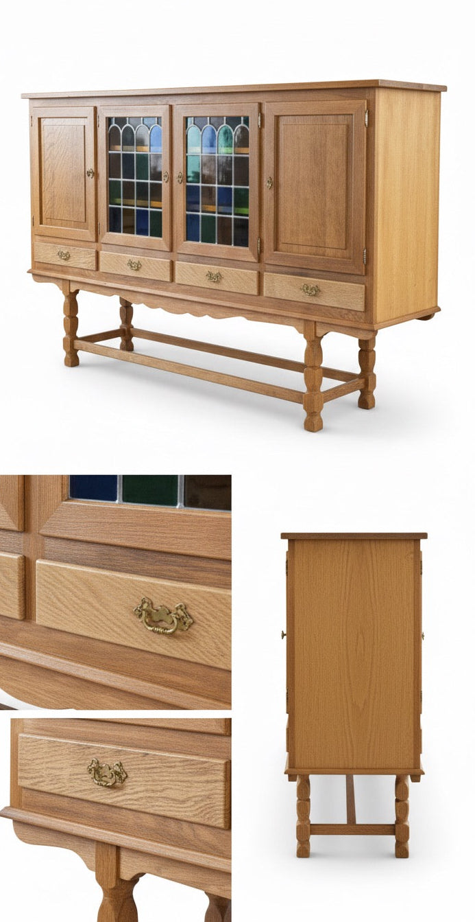 Mid Century Danish Oak High board by Henning Kjaernulf