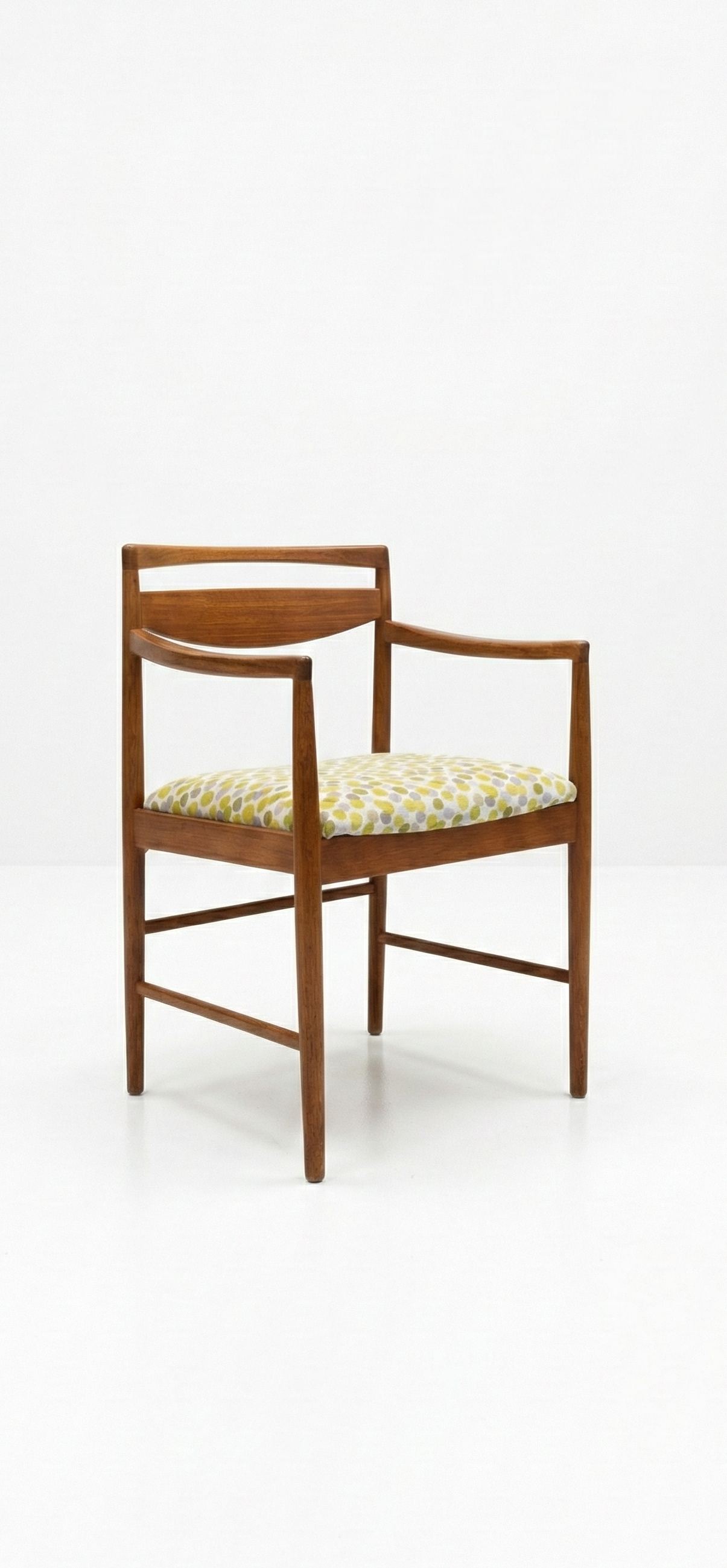 Mid Century McIntosh teak armchair carver seat mcm retro accent chair