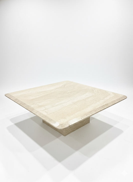 Mid Century Travertine stone coffee table
