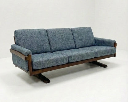 Danish Deluxe Mareka three seater teak lounge sofa - Custom Order Upholstery