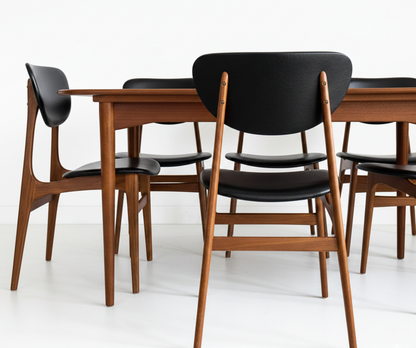 Mid Century Australian Elite Dining Chair Set of Six Custom Upholstery 3 - 4 week lead time MCM