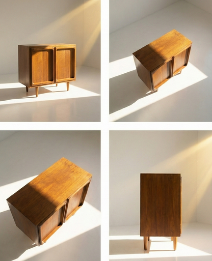 Mid Century Chiswell sideboard Lp cabinet teak deep profile cabinet storage unit