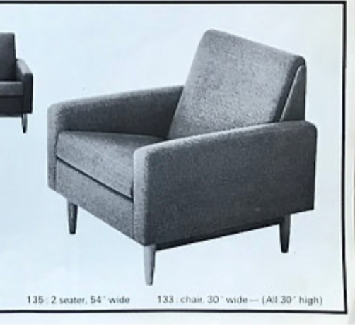 Mid Century Parker 133 arm chair seat custom order upholstery