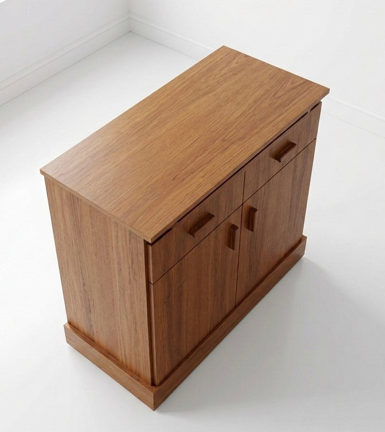 Parker Teak Liquor Cabinet with Pull-Out Bar