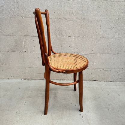 Mid Century Bentwood rattan and timber chair