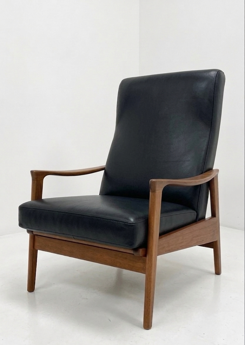 Mid Century Parker recliner teak Blackwood retro mcm armchair seating lounge 1960s