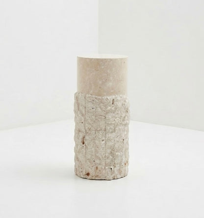 Mid Century Fossil Stone Plinth table display column