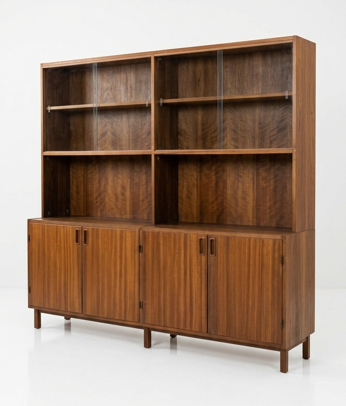 Atel storage shelf cabinet sideboard walnut Australia 1970s