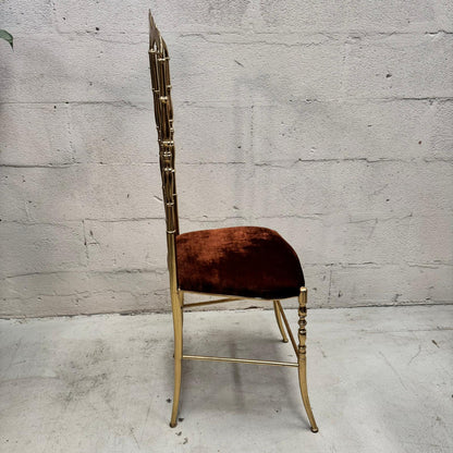 Chiavari Chairs Set Polished Brass Italy 1960s (4)