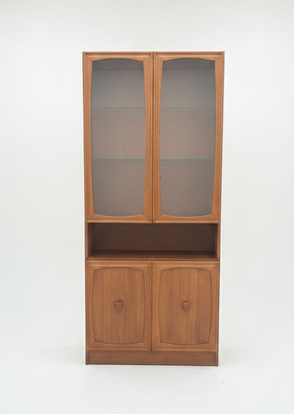 Mid Century Burgess tall cabinet teak china storage retro shelf storage