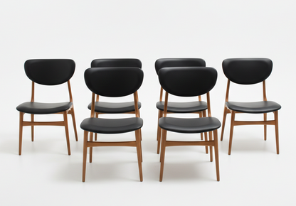 Mid Century Australian Elite Dining Chair Set of Six Custom Upholstery 3 - 4 week lead time MCM