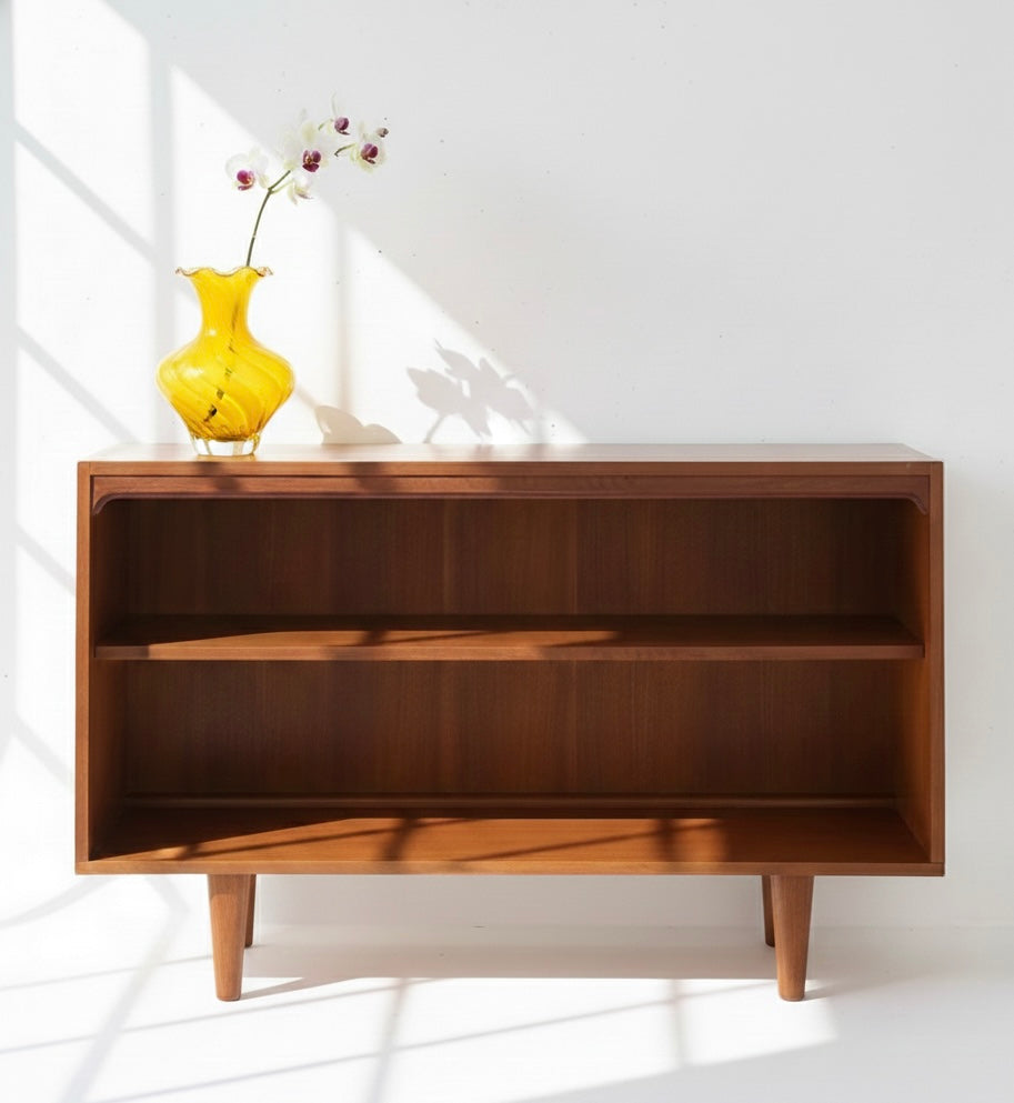 Mid Century Chiswell Teak low bookshelf storage unit mcm retro