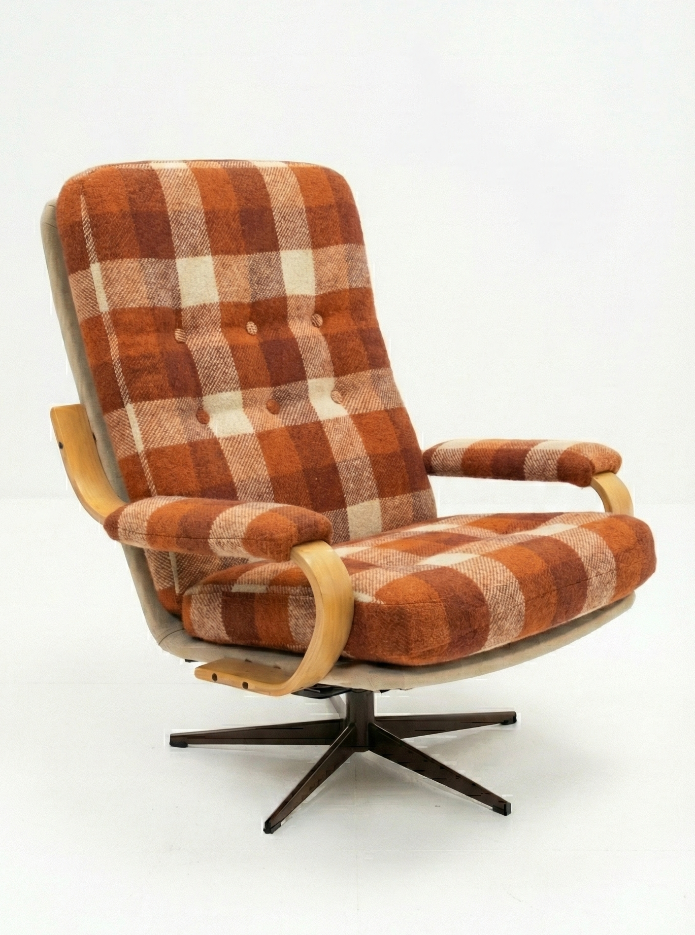 Mid Century Danish Mobler Bentwood swivel armchair Custom Order