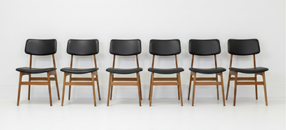 Mid Century RARE Elite rectangular back retro set of six chairs Tasmanian Ash Custom Order 3-4 week lead time