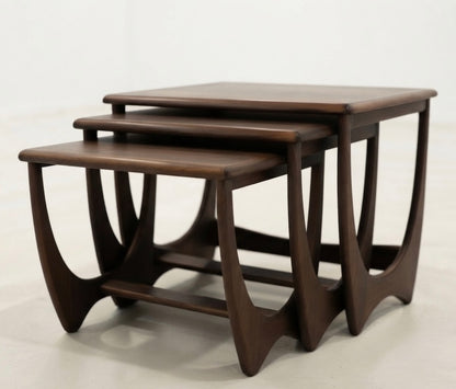 Kalmar Nesting walnut veneer coachwood table coffee Custom finish